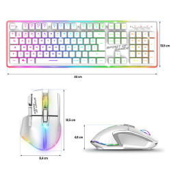 Pack Clavier Souris Spirit of Gamer Ultimate 600 Wireless Blanc