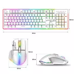 Pack Clavier Souris Spirit of Gamer Ultimate 600 Wireless Blanc