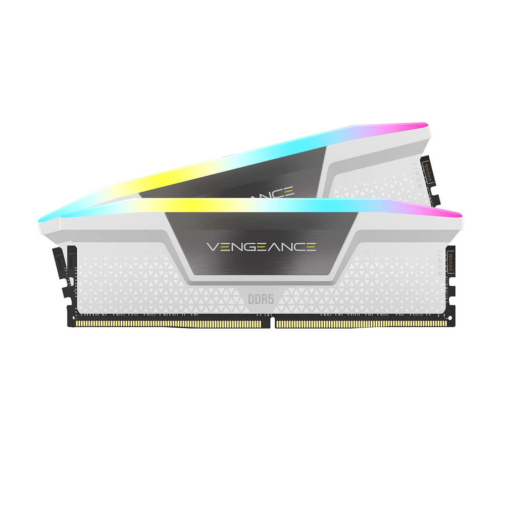 DDR5 Corsair Vengeance RGB Kit 64Go 2x32Go 5600Mhz CL40 XMP Blanc DDR5 Corsair Vengeance RGB Kit 64Go 2x32Go 5600Mhz CL40 XMP Blanc