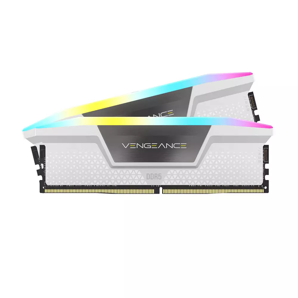 DDR5 Corsair Vengeance RGB Kit 64Go 2x32Go 5600Mhz CL40 XMP Blanc