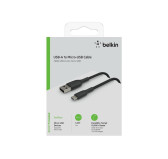 Cable USB vers Micro USB 2.4A Belkin 1m tressée Noir Cable USB vers Micro USB 2.4A Belkin 1m tressée Noir