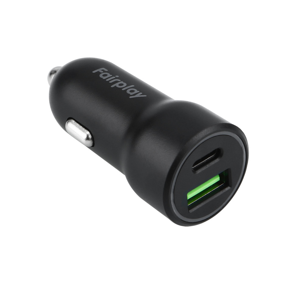 Chargeur Allume Cigare USB-C+A PD 20W Fairplay LUCCA Chargeur Allume Cigare USB-C+A PD 20W Fairplay LUCCA