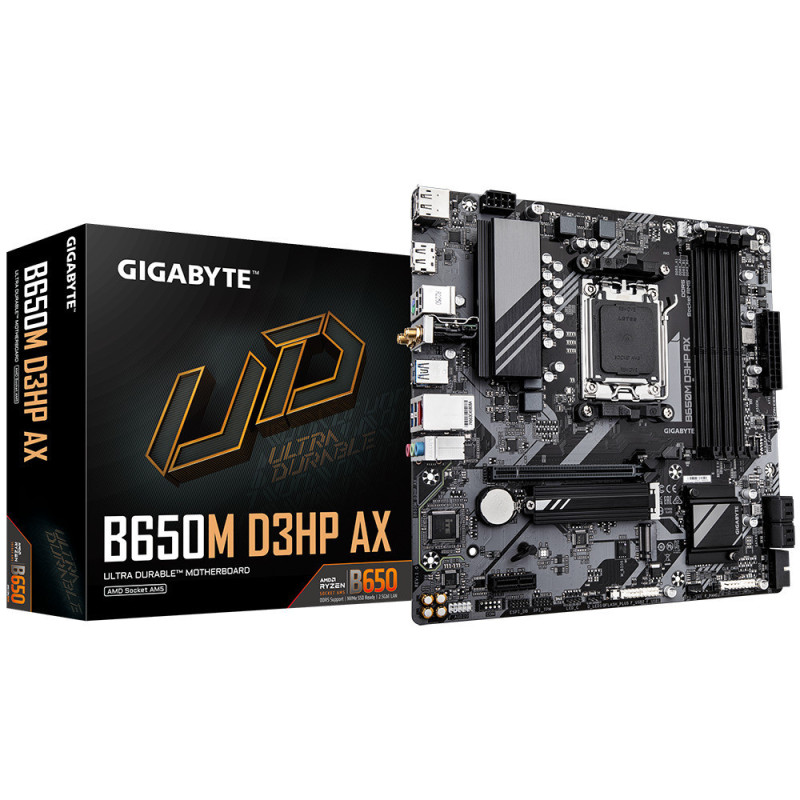 Carte Mère Gigabyte B650M D3HP AX mATX AM5 DDR5 USB3.2 M.2 Carte Mère Gigabyte B650M D3HP AX mATX AM5 DDR5 USB3.2 M.2
