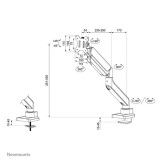 Bras support écran Neomounts articulé écran incurvé ultra large 49" Bras support écran Neomounts articulé écran incurvé ultra large 49"