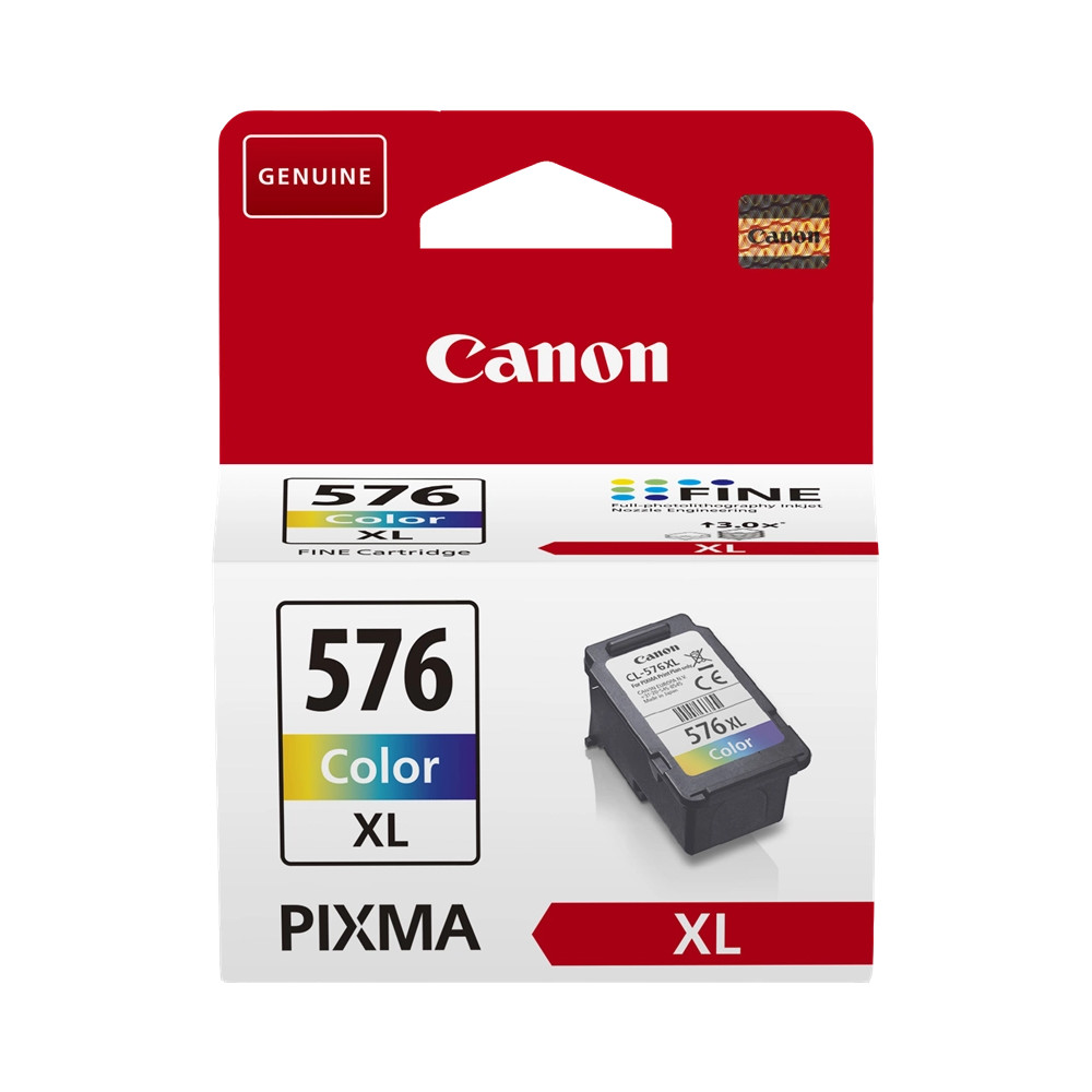 Cartouche Canon CL-576 XL Couleur 12.6ml 300 pages Cartouche Canon CL-576 XL Couleur 12.6ml 300 pages