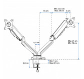 Bras support double écran Advance ErgoMounts Dual (ADV-ARM2) Bras support double écran Advance ErgoMounts Dual (ADV-ARM2)