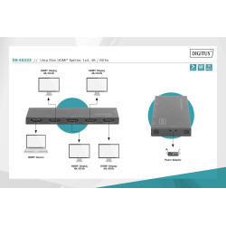 Splitter HDMI Digitus DS-45323 4 Sorties 4K 60Hz HDCP