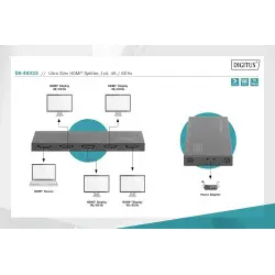 Splitter HDMI Digitus DS-45323 4 Sorties 4K 60Hz HDCP