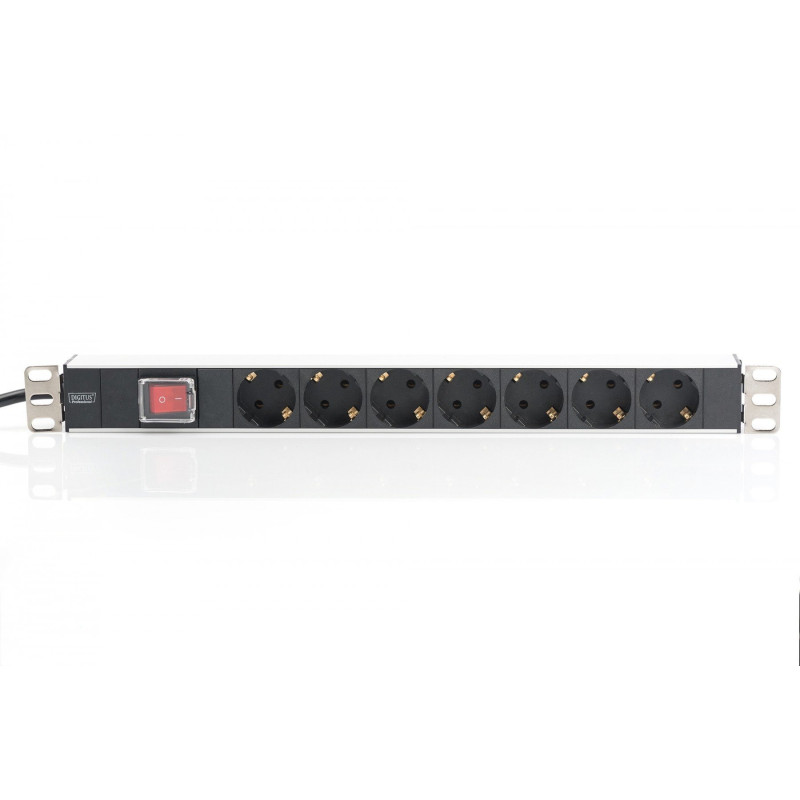 Bloc 19" 8 Prises Standard avec interrupteur Digitus DN-95402-1-FR