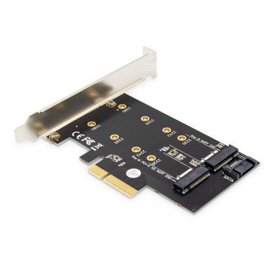 Carte PCI Express Digitus DS-33170 M.2 PCIe 3.0 x4 1xNVMe + 1xSATA