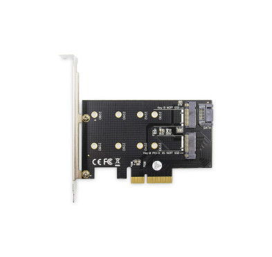 Carte PCI Express Digitus DS-33170 M.2 PCIe 3.0 x4 1xNVMe + 1xSATA