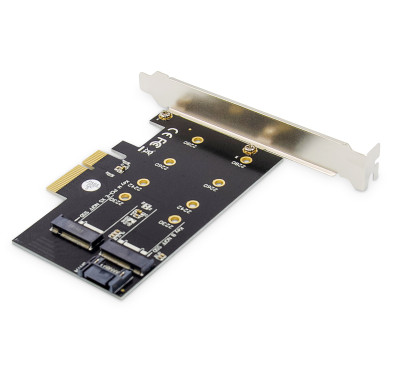 Carte PCI Express Digitus DS-33170 M.2 PCIe 3.0 x4 1xNVMe + 1xSATA