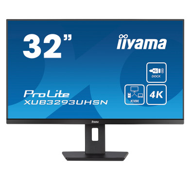 Ecran iiyama 32" XUB3293UHSN-B5 3840x2160 75Hz 4ms Dock USB-C 65Watt