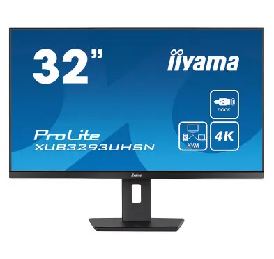 Ecran iiyama 32" XUB3293UHSN-B5 3840x2160 75Hz 4ms Dock USB-C 65Watt