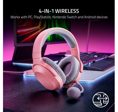 Micro Casque Razer Barracuda X Quartz Rose