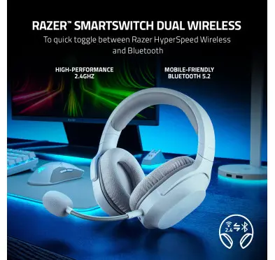 Micro Casque Razer Barracuda X 2022 Mercury Blanc
