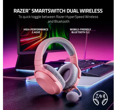 Micro Casque Razer Barracuda X 2022 Quartz Rose