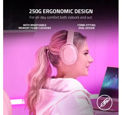 Micro Casque Razer Barracuda X 2022 Quartz Rose