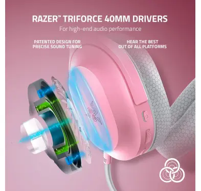Micro Casque Razer Barracuda X 2022 Quartz Rose