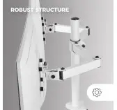Bras support double écran Mars Gaming MARM2W Blanc jusqu'à 27" 8Kg