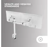 Bras support double écran Mars Gaming MARM2W Blanc jusqu'à 27" 8Kg