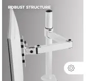 Bras support écran Mars Gaming MARM1W Blanc jusqu'à 32" 8Kg