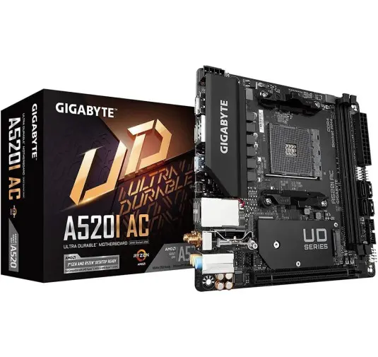 Carte Mère Gigabyte A520I AC ITX AM4 DDR4 Wifi USB3.2 M.2