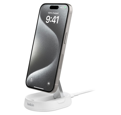 Stand chargeur Belkin BoostCharge Pro MagSafe (15W) Blanc