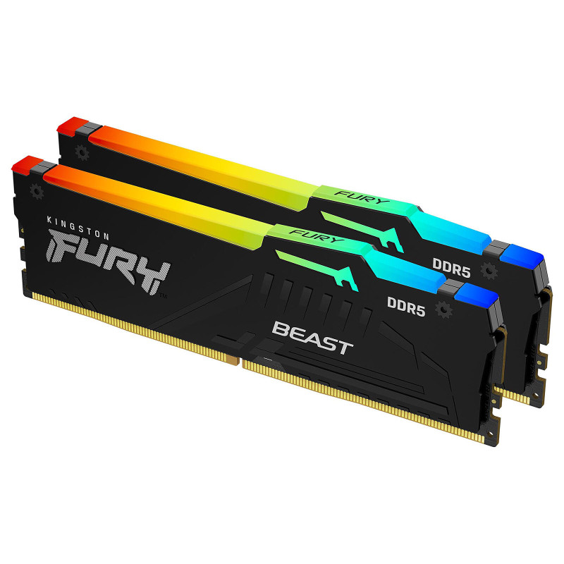 DDR5 Kingston FURY Beast RGB Kit 32Go 2x16Go 6000Mhz CL36