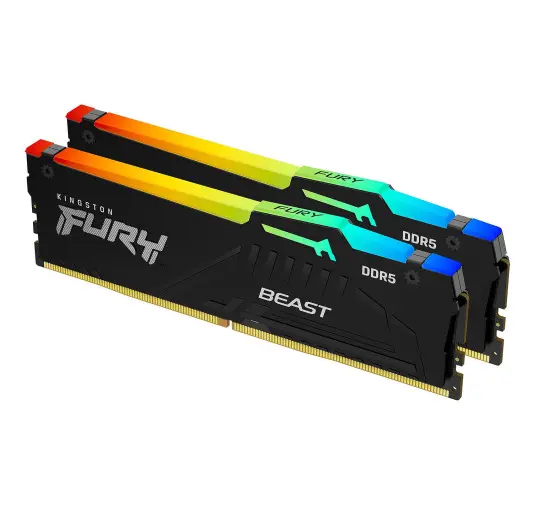 DDR5 Kingston FURY Beast RGB Kit 32Go 2x16Go 6000Mhz CL36