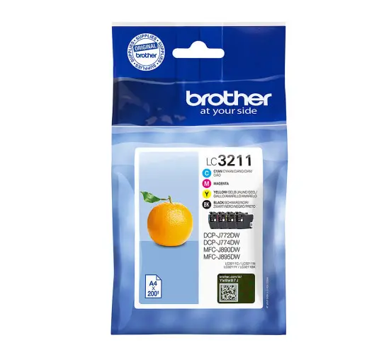 Pack Cartouche Brother LC3211VAL 1 x Noir 3 x Couleurs 200 pages
