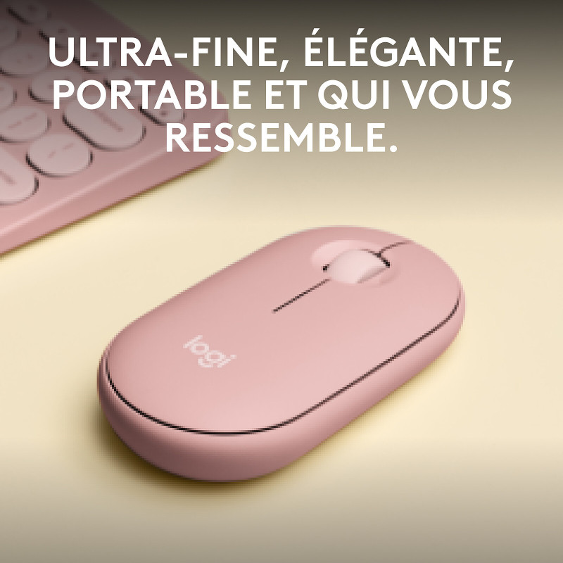 Souris Logitech Wireless Mouse Pebble 2 M350s Rose Souris Logitech Wireless Mouse Pebble 2 M350s Rose