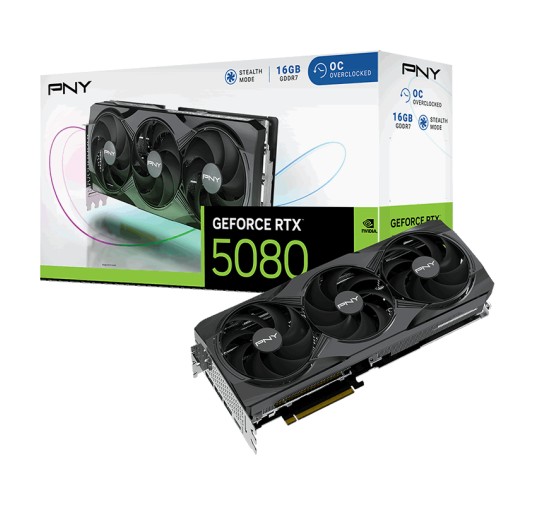 Carte Graphique PNY RTX 5080 16Go OC Triple Fan