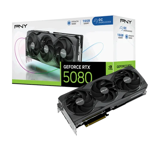 Carte Graphique PNY RTX 5080 16Go OC Triple Fan