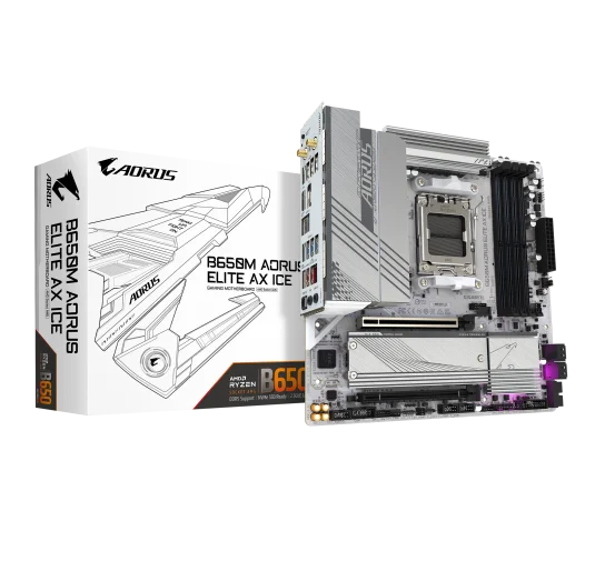 Carte Mère Gigabyte B650M AORUS ELITE AX ICE mATX AM5 DDR5 WIFI 6E