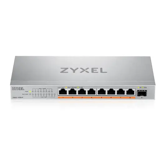 Switch RJ45 Zyxel XMG-108HP 8 x 100/1000/2.5G PoE++ 100W 1xSFP 10G+