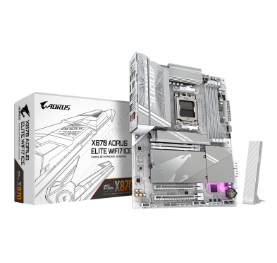 Carte Mère Gigabyte X870 AORUS ELITE WIFI7 ICE ATX AM5 DDR5 Wifi 7