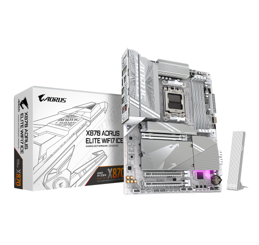 Carte Mère Gigabyte X870 AORUS ELITE WIFI7 ICE ATX AM5 DDR5 Wifi 7