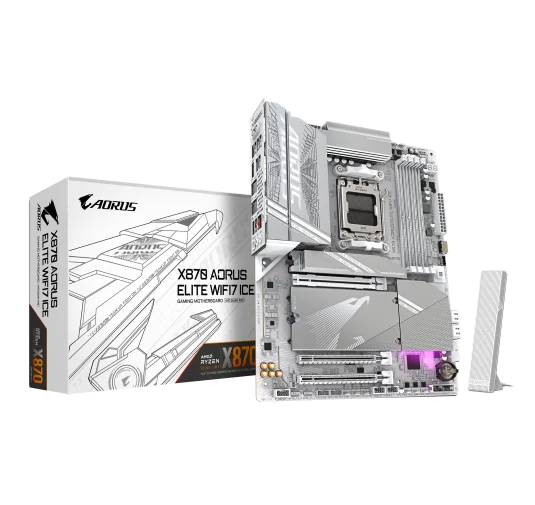 Carte Mère Gigabyte X870 AORUS ELITE WIFI7 ICE ATX AM5 DDR5 Wifi 7