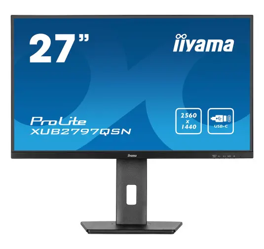 Ecran iiyama 27" XUB2797QSN-B1 2560x1440 100Hz 1ms Dock USB-C PD 65W