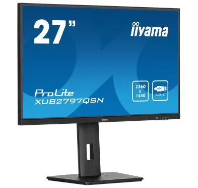 Ecran iiyama 27" XUB2797QSN-B1 2560x1440 100Hz 1ms Dock USB-C PD 65W