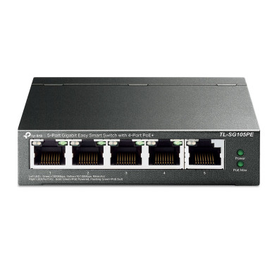 Switch RJ45 TP-Link TL-SG105PE 10/100/1000 Mbps 5 Ports 4xPoE+