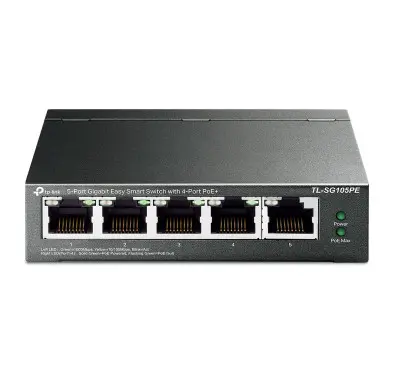 Switch RJ45 TP-Link TL-SG105PE 10/100/1000 Mbps 5 Ports 4xPoE+