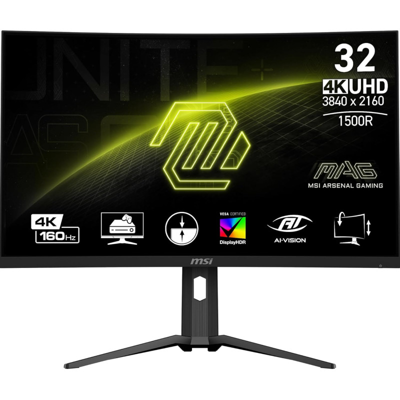 Ecran MSI MAG 321CUP 32" 4K 3840x2160 160Hz 1ms Curved Ecran MSI MAG 321CUP 32" 4K 3840x2160 160Hz 1ms Curved