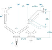 Bras support double écran articulé UNYKAch UK1479 Bras support double écran articulé UNYKAch UK1479