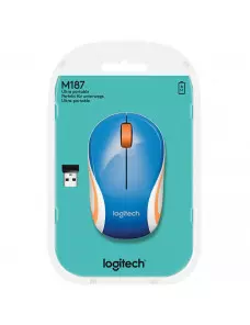 Souris Logitech Wireless Mini Mouse M187 Bleu Logitech - 1