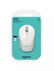 Souris Logitech Wireless Mini Mouse M187 Blanc Logitech - 1