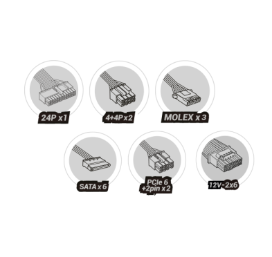 Alimentation Mars Gaming MPB1000P 1000 Watts 80Plus Gold ATX 3.1