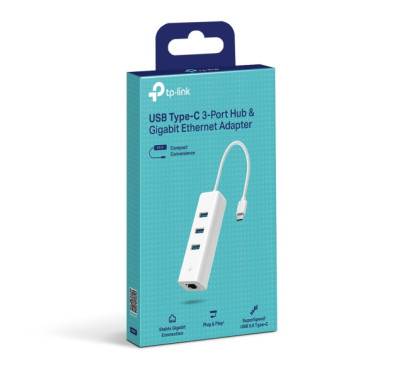 Adaptateur USB Type-C vers RJ45 + Hub USB 3.0 TP-Link UE330C