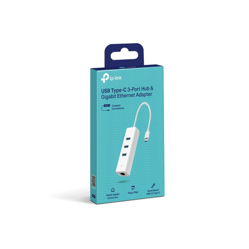 Adaptateur USB Type-C vers RJ45 + Hub USB 3.0 TP-Link UE330C